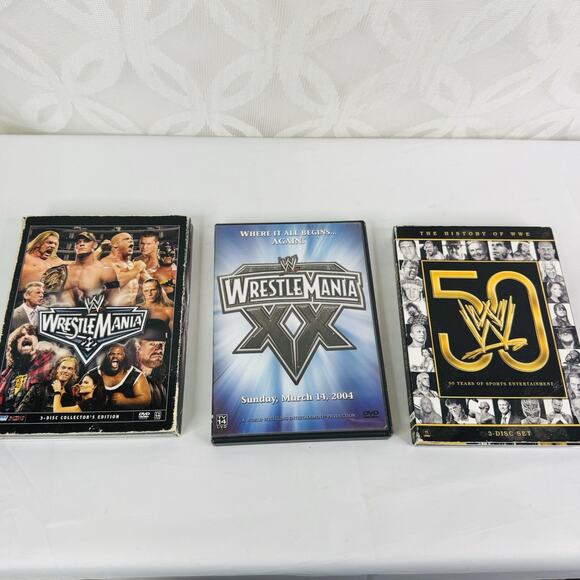 WWE Wrestlemania 20 XX, Wrestlemania 22 & History Of WWE DVD Lot - Picture 1 of 4
